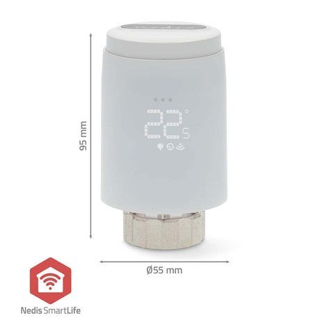 Inteligentny termostat grzejnikowy ZigBee Nedis SmartLife ZBHTR20WT