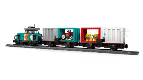 LEGO City 60509 - Portowy pociąg towarowy, dźwig i ciężarówka