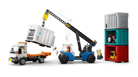 LEGO City 60509 - Portowy pociąg towarowy, dźwig i ciężarówka