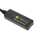 Techly ICUR30100G kabel USB USB 3.2 Gen 1 (3.1 Gen 1) 10 m USB A Czarny