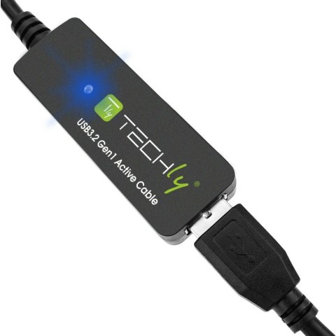 Techly ICUR30100G kabel USB USB 3.2 Gen 1 (3.1 Gen 1) 10 m USB A Czarny