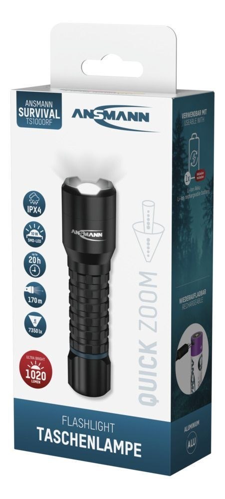 Ansmann TS1000RF Czarny Latarka ręczna LED