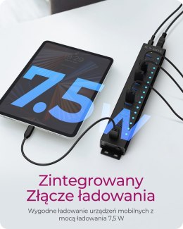 ICY BOX IB-HUB1717-U3 USB 3.2 Gen 1 (3.1 Gen 1) Type-A 5000 Mbit/s Czarny