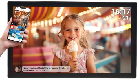 Ramka na zdjęcia Denver z FRAMEO 31.5" 32GB czarna