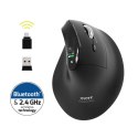 Mysz PORT CONNECT | ERGO AUDITOR | Bezprzewodowa | Bluetooth, 2,4 GHz | Czarna
