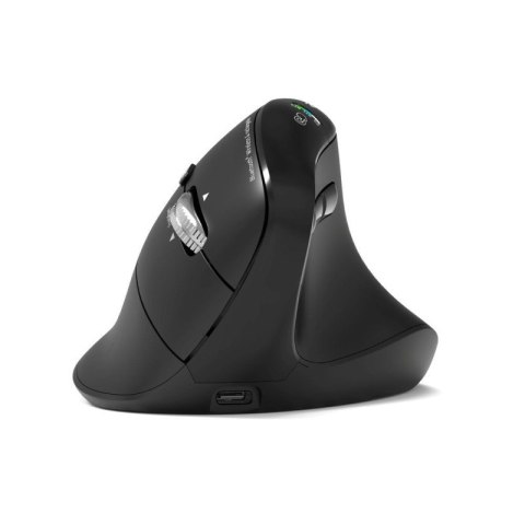 Mysz PORT CONNECT | ERGO AUDITOR | Bezprzewodowa | Bluetooth, 2,4 GHz | Czarna