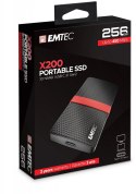 Emtec X200 256 GB USB Type-C 3.2 Gen 1 (3.1 Gen 1) Czarny, Czerwony