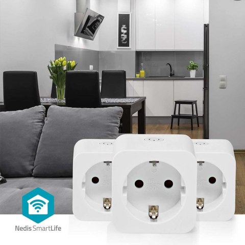 Nedis WIFIP121FWT3 inteligentny korek 3680 W Dom Biały