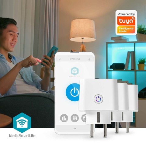 Nedis WIFIP121FWT3 inteligentny korek 3680 W Dom Biały