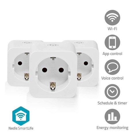 Nedis WIFIP121FWT3 inteligentny korek 3680 W Dom Biały