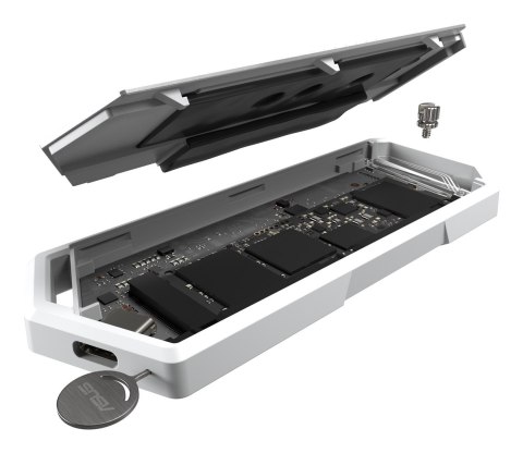 ASUS ROG Strix Arion White Edition Obudowa SSD Biały M.2
