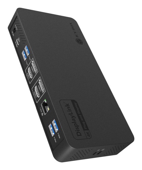 ICY BOX IB-DK2255AC Przewodowa USB 3.2 Gen 2 (3.1 Gen 2) Type-C Czarny