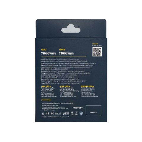Patriot Transporter LT 512GB USB3.2 Type-C SSD 1000 MB/s Alu Black