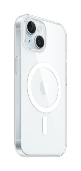 Apple - Obudowa tylna do telefonu komórkowego - Kompatybilna z MagSafe - Poliwęglan - Przezroczysta - do iPhone 15 (MXRK3ZM/A)