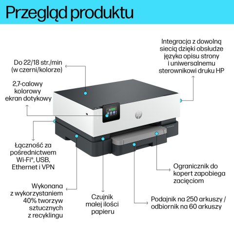 HP OfficeJet Pro 9110b Bezprzewodowe W kolorze Drukarka, Drukowanie dwustronne