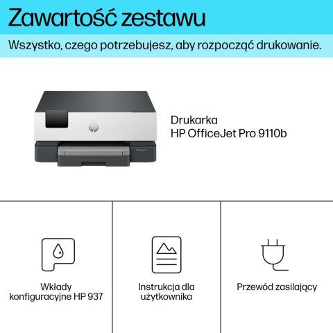 HP OfficeJet Pro 9110b Bezprzewodowe W kolorze Drukarka, Drukowanie dwustronne