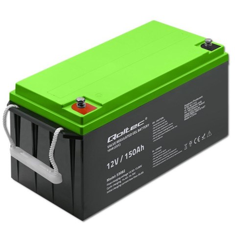 Qoltec Akumulator żelowy | 12V | 150Ah | GEL | 41.8kg