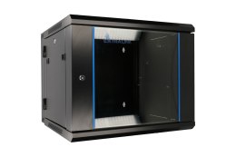 Extralink Szafa rack 6U 600x600 AZH Czarna montowana na ścianie, dwusekcyjna
