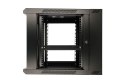 Extralink Szafa rack 6U 600x600 AZH Czarna montowana na ścianie, dwusekcyjna