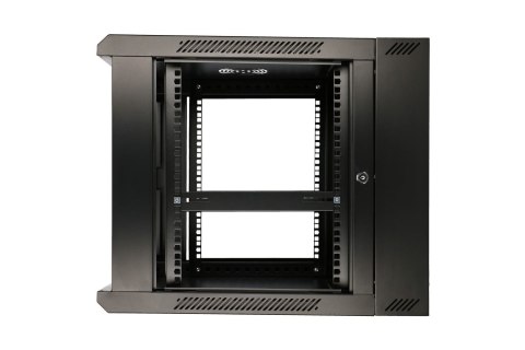 Extralink Szafa rack 6U 600x600 AZH Czarna montowana na ścianie, dwusekcyjna