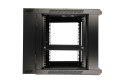 Extralink Szafa rack 6U 600x600 AZH Czarna montowana na ścianie, dwusekcyjna