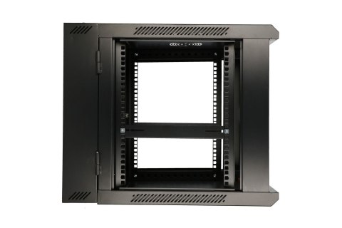 Extralink Szafa rack 6U 600x600 AZH Czarna montowana na ścianie, dwusekcyjna