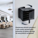 Extralink Szafa rack 6U 600x600 AZH Czarna montowana na ścianie, dwusekcyjna