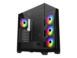 Obudowa FSP M340-BA Mid Tower Czarna bez zasilacza, kompatybilna z ATX, Micro ATX, Mini-ITX, 7 gniazd rozszerzeń, 12 miesięcy gw