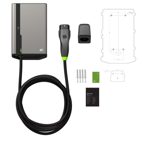 Wallbox Green Cell HabuDen 22kW 32A - kabel 7,5m z NFC