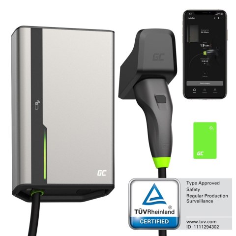 Wallbox Green Cell HabuDen 22kW 32A - kabel 7,5m z NFC
