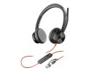 POLY Zestaw słuchawkowy Blackwire 8225 Stereo USB-C + przejściówka USB-C/A