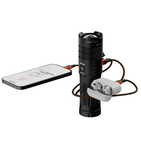PowerBank Xtorm Flashlight 10500mAh 38,85Wh 20W Latarka - czarny