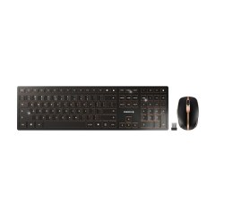 CHERRY DW 9100 SLIM klawiatura Dołączona myszka Uniwersalne RF Wireless + Bluetooth QWERTY US English Czarny