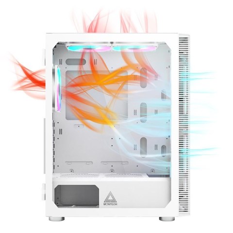Obudowa komputerowa Montech X3 TG RGB biała