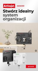 Activejet Organizer na biurko APB-002W. Obrotowa tablica perforowana. Kolor szaro biały.