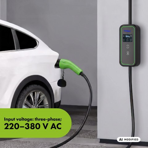 GREENBLUE ŁADOWARKA SAMOCHODÓW PRZENOŚNA, TYP 2, DŁ. PRZEW. 6,8M, IP65, 11KW, 220-380V AC 50/60HZ, 16A, 3 FAZY, GB1100