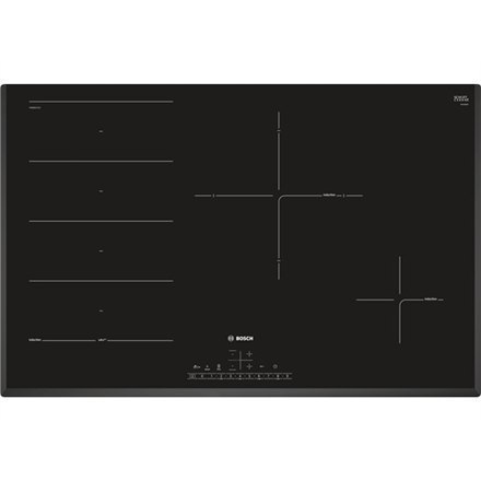Bosch Hob Bosch PXE851FC1E Induction, Number of burners/cooking zones 4, Black, Display, Timer
