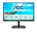 AOC B2 22B2H monitor komputerowy 54,6 cm (21.5") 1920 x 1080 px Full HD LED Czarny