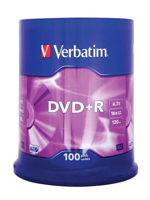 Płyta DVD Verbatim 43551 (4,7GB; 16x; 100szt.; Cake)