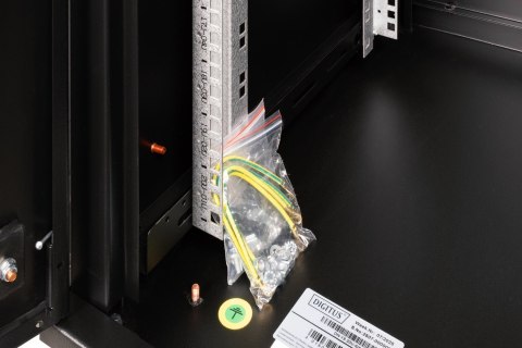Digitus Szafa sieciowa wisząca Unique 19" 20U rack 600x600, drzwi szyba, czarny, niedzielona, złożona, 100kg