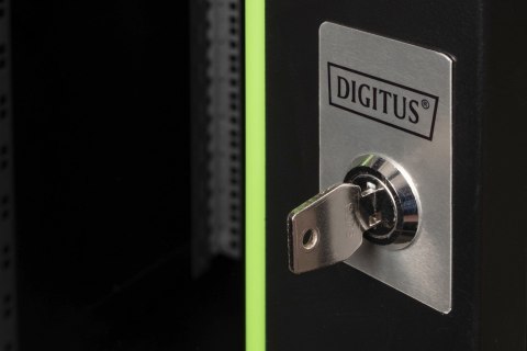 Digitus Szafa sieciowa wisząca Unique 19" 20U rack 600x600, drzwi szyba, czarny, niedzielona, złożona, 100kg