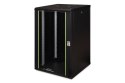 Digitus Szafa sieciowa wisząca Unique 19" 20U rack 600x600, drzwi szyba, czarny, niedzielona, złożona, 100kg