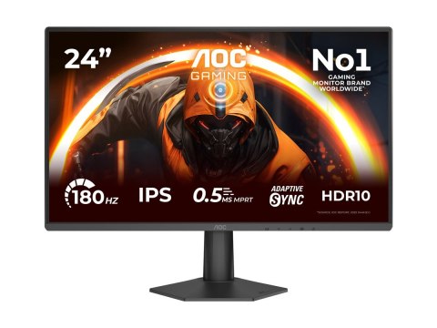 AOC 24G50F | 24" | IPS | FHD | 16:9 | 180 Hz | 4 ms | 1920 x 1080 pikseli | 300 cd/m² | 1 port HDMI | Czarny