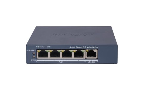 Switch POE Hikvision DS-3E1505P-EI/M 4-Portowy