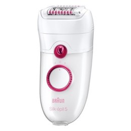 Braun Young Beauty Legs DEPILATOR Silk-Epil 5-5185 Number of speeds 2, Number of intensity levels 2, White/pink