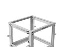Otwarty Rack 19" 9U 600x600-1100 regulowany szary Lanberg