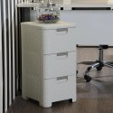 Regał z szufladami 3x14L rattan kremowy 206314 CURVER