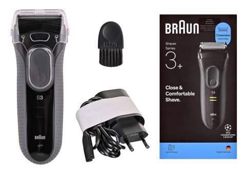 Braun Serie 3 3000S Golarka foliowa Szary