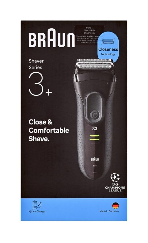 Braun Serie 3 3000S Golarka foliowa Szary