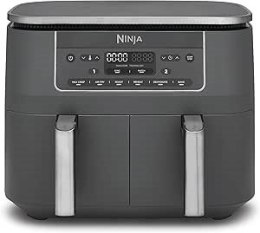 Ninja DZ300EU frytkownica Podwójny 7,6 l Autonomiczny 2470 W Frytkownica na gorące powietrze Szary